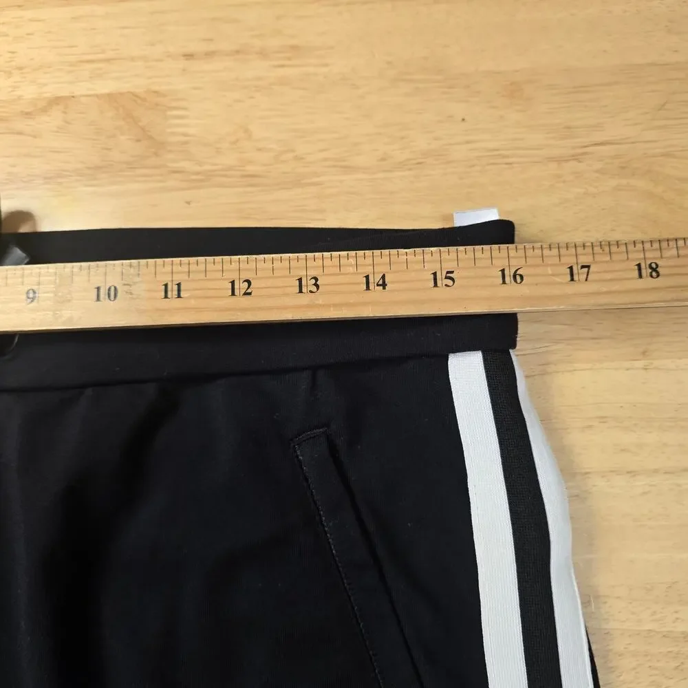 Athleta Athletic Stripe Black White Joggers Pants Size M